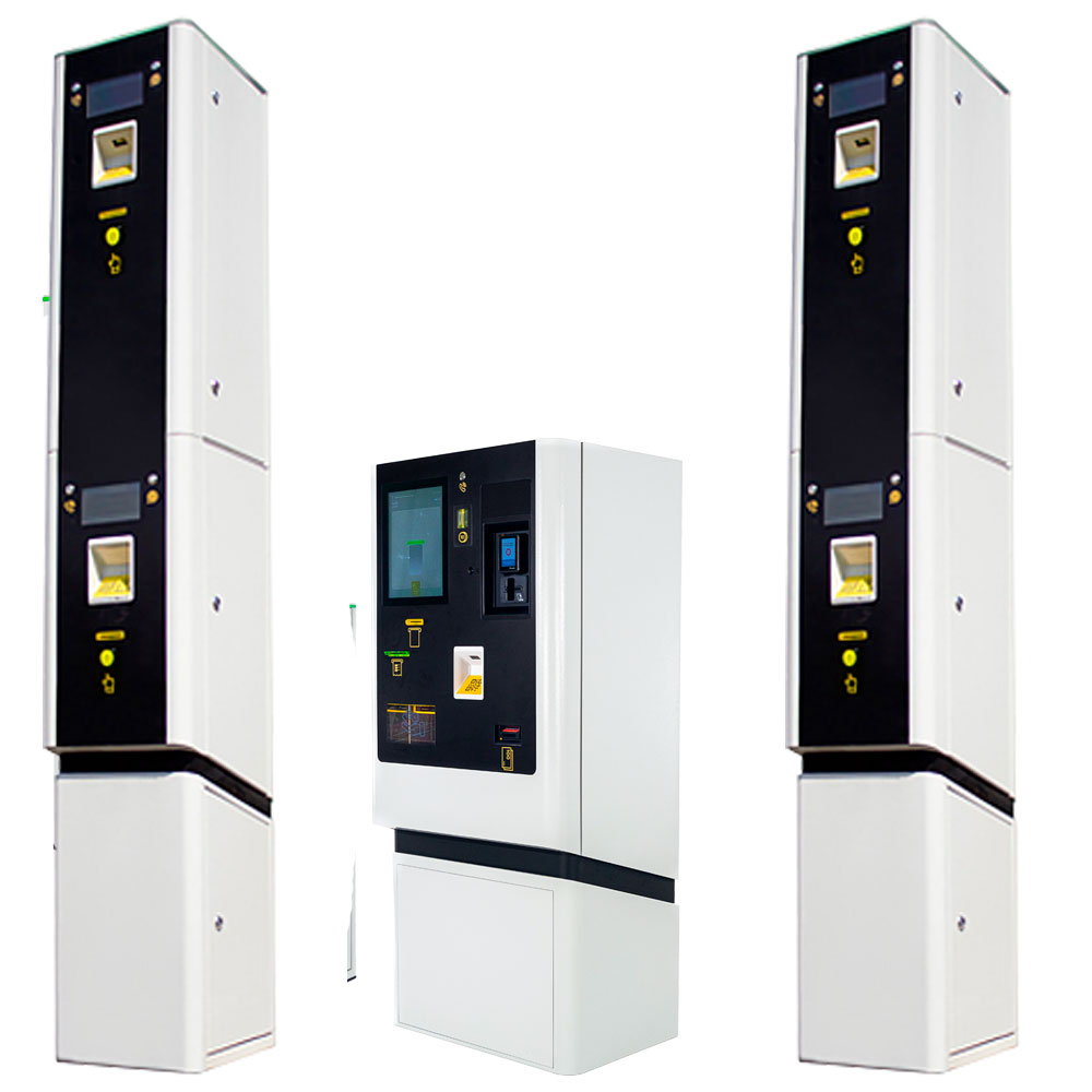 Двухуровневые стойки въезда и выезда парковки