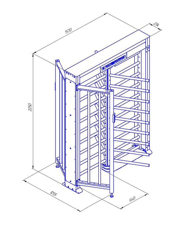 Ростов-Дон ПР1Л/3М2 У Полноростовой роторный турникет