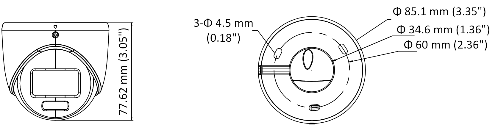 Hikvision DS-2CE70DF3T-MFS (3.6 mm) мультиформатная MHD видеокамера