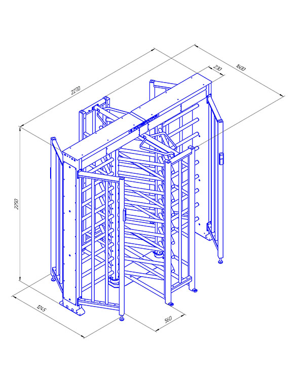 Ростов-Дон ПР2/3М2 Полноростовой роторный турникет