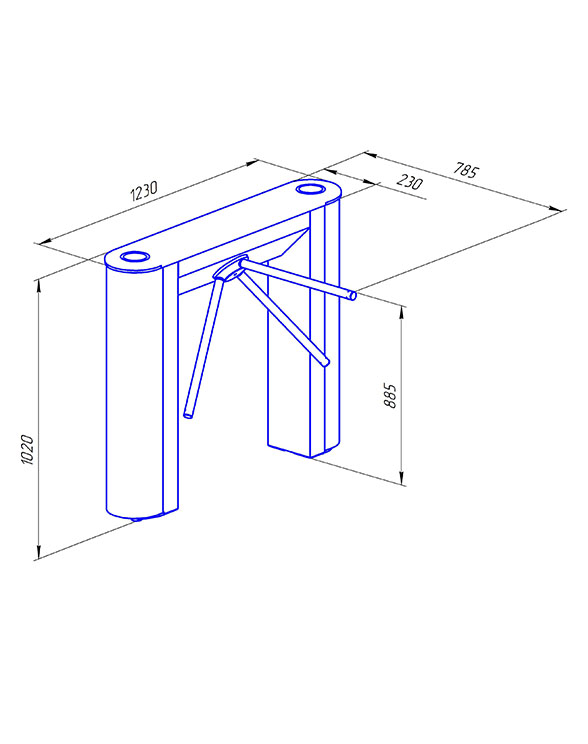 Ростов-Дон ТТ10М1/КП1пр-Н (нержавеющая сталь) Турникет тумбовый