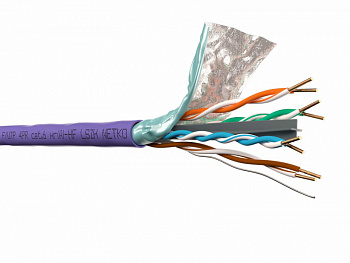 Netko Кабель F/UTP4 (FTP4) cat.6, 4 пары 23 AWG BC, 305м, с крестовиной, нг(А)-HF LSZH