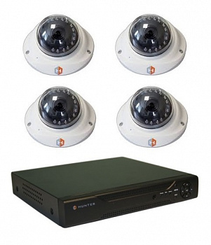 Hunter IP KIT-4/64 Комплект видеонаблюдения на 4 камеры 1,3Mp Hunter IP KIT-4/64 Комплект видеонаблюдения на 4 камеры 1,3Mp