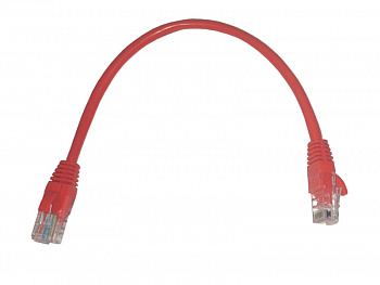 Netko Патч-корд UTP4 cat 5e, 0,25м, ВС, LSZH, красный, литой коннектор Optima Netko Патч-корд UTP4 cat 5e, 0,25м, ВС, LSZH, красный, литой коннектор Optima