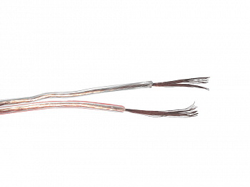 Netko Кабель акустический 2*0.35мм2 (20*0.15мм) CCA, 100м, пластиковая катушка, прозрачный Optima