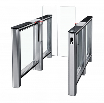 PERCo-ST-01 Турникет распашной с крышками из закаленного стекла с вставкой со створками 300х1300 мм PERCo-ST-01 Турникет распашной с крышками из закаленного стекла с вставкой со створками 300х1300 мм