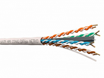 Netko Кабель U/UTP4 cat.6a, 4 пары 23 AWG BC, 305м, одножильный, неэкранированный, с крестовиной Netko Кабель U/UTP4 cat.6a, 4 пары 23 AWG BC, 305м, одножильный, неэкранированный, с крестовиной
