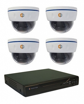 Hunter IP KIT-4/65 Комплект видеонаблюдения на 4 камеры 1Mp Hunter IP KIT-4/65 Комплект видеонаблюдения на 4 камеры 1Mp