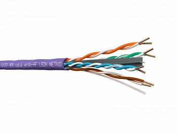 Netko Кабель U/UTP4 cat.6, 4 пары 23 AWG BC, 305м, с крестовиной, нг(А)-HF LSZH - малодымный