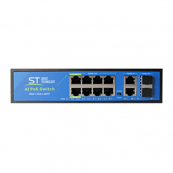 Space Technology ST-S814POE (8G/2G//2S/150W/АB/2BT) PRO Коммутатор Space Technology ST-S814POE (8G/2G//2S/150W/АB/2BT) PRO Коммутатор