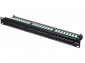Netko Патч-панель UTP, 19", 48 портов RJ45, cat.6, 1U, Krone Type, "L" Netko Патч-панель UTP, 19", 48 портов RJ45, cat.6, 1U, Krone Type, "L"
