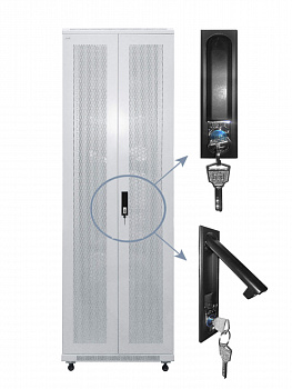 Netko Дверь для шкафа серии Expert 42U Ширина 600, металлическая, с перфорацией, двойная, серая