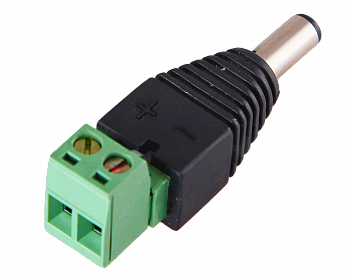 Разъем питания штекер 2.1 х 5.5 с клеммной колодкой