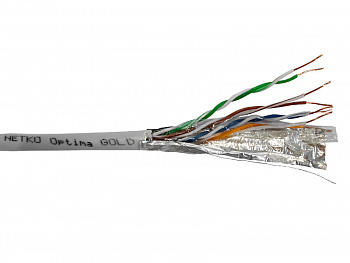 Netko Кабель FTP4 cat.5е, одножильный, экранированный, 305м, Cu, Проходит Fluke тест, серый Netko Кабель FTP4 cat.5е, одножильный, экранированный, 305м, Cu, Проходит Fluke тест, серый