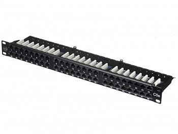 Netko Патч-панель UTP, 19", 48 портов RJ45, cat.5е, 1U, Dual Type, компактная, Expert CKC