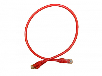 Netko Патч-корд UTP4 cat.6a, 5.0м, литой коннектор, красный, CKC