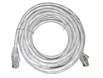 Netko Патч-корд UTP4 rj45-rj45, cat.6, 5.0м, BC, LSZH, серый, литой коннектор Optima