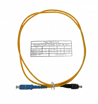 Netko Патч-корд оптический переходной SC-FC/UPC SM Simplex 3.0мм 9/125, 1м Netko Патч-корд оптический переходной SC-FC/UPC SM Simplex 3.0мм 9/125, 1м