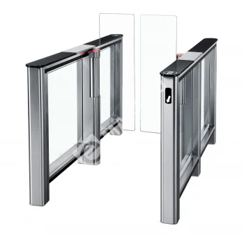 PERCo-ST-01 Турникет распашной с крышками из закаленного стекла с вставкой со створками 300х1300 мм