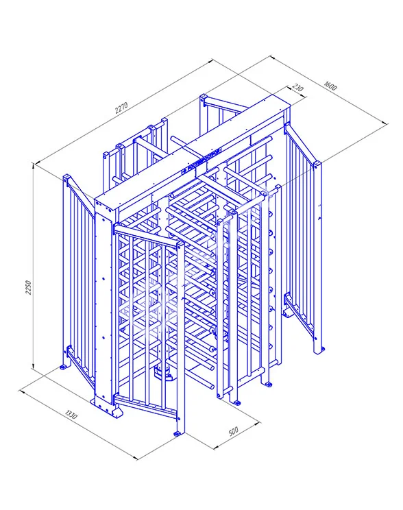 Ростов-Дон ПР2/4М2-У Полноростовой роторный турникет