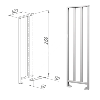 OXGARD ВЗР 2342.01-03 620 мм Ограждение полноростовое 