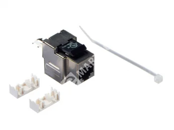 Netko Модуль Keystone экранированный, RJ45, cat.6, 90°, 110/Krone тип