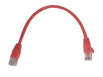 Netko Патч-корд UTP4 cat 5e, 0,25м, ВС, LSZH, красный, литой коннектор Optima