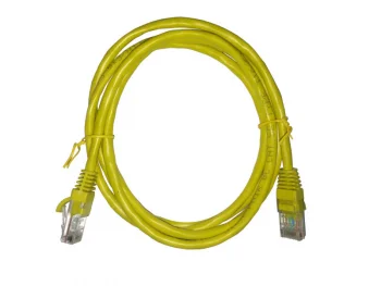 Netko Патч-корд UTP4 cat 5e, 1,5м, ВС, LSZH, желтый, литой коннектор Optima