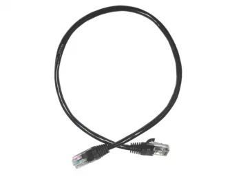 Netko Патч-корд UTP4 cat 5e, 0,5м, ВС, LSZH, черный, литой коннектор Optima