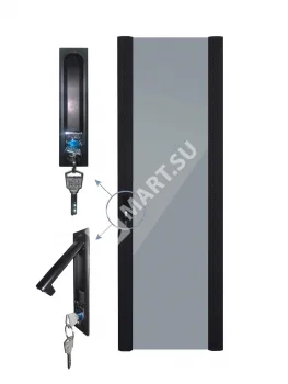 Netko Дверь для шкафа серии Expert 47U Ширина 800, стеклянная, черная, 