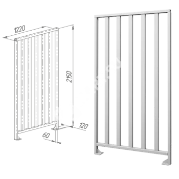 OXGARD ВЗР 2342.01-02 1220 мм Ограждение полноростовое 