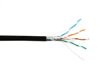 Skynet Кабель FTP4 cat.5е, одножильный, 305м, Cu, Проходит Fluke тест, для наружных работ, черный