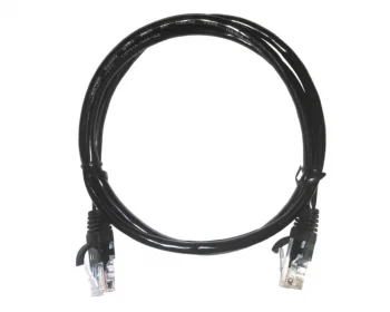Netko Патч-корд UTP4 cat 5e, 1,0м, ВС, LSZH, черный, литой коннектор Optima